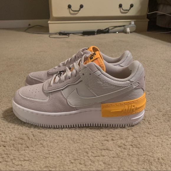 Nike Air Force 1 Shadow Vast Grey Laser Orange (W) - Picture 3 of 7